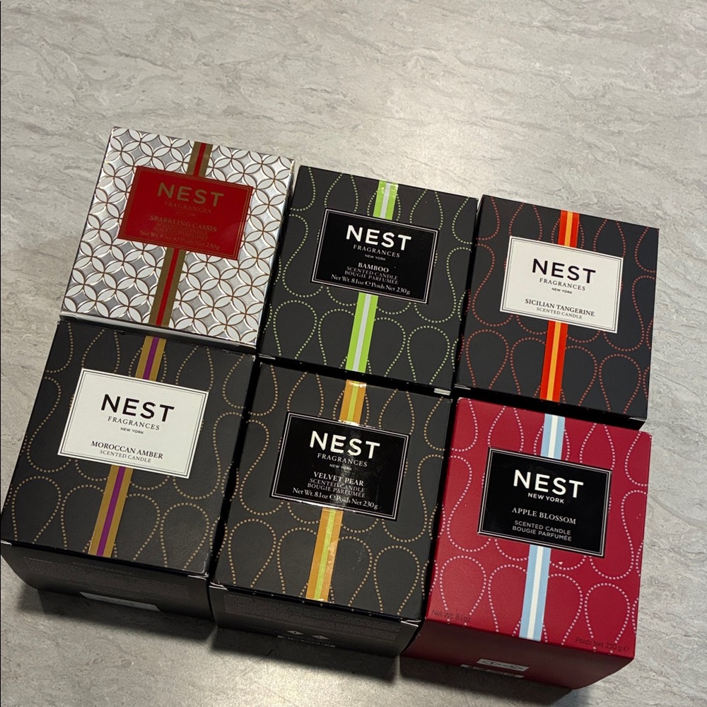 NEST Fragrances Assorted Candle Set - Red, Green, Orange